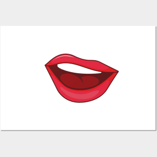 Female lips woman mouth Posters and Art